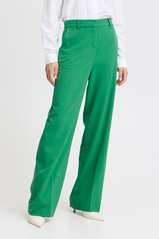 Danta Wide Leg Pants / Foliage Green