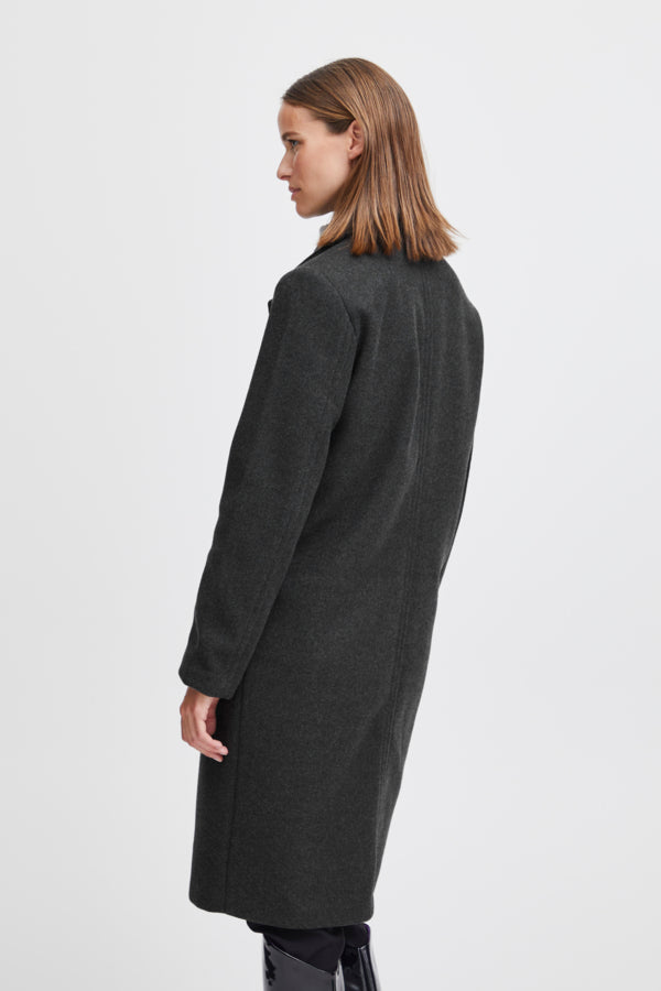 Cilia Coat / Black & Grey Melange
