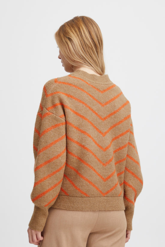 Mica Stripe Jumper / Flame Mix