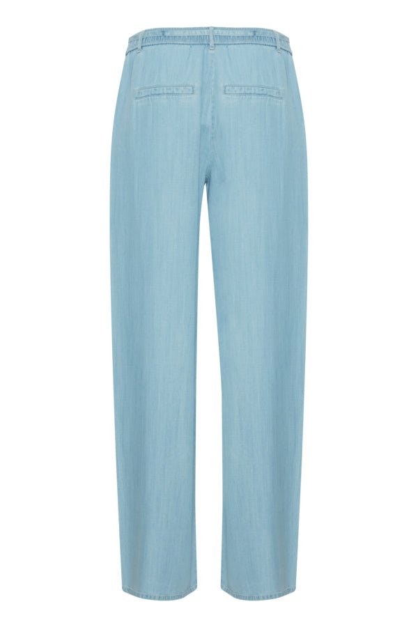 Lana Wide Pants / Light Blue Denim