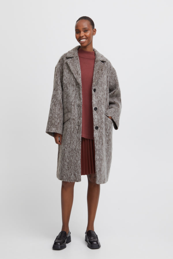 Canva Coat / Mid Grey Melange