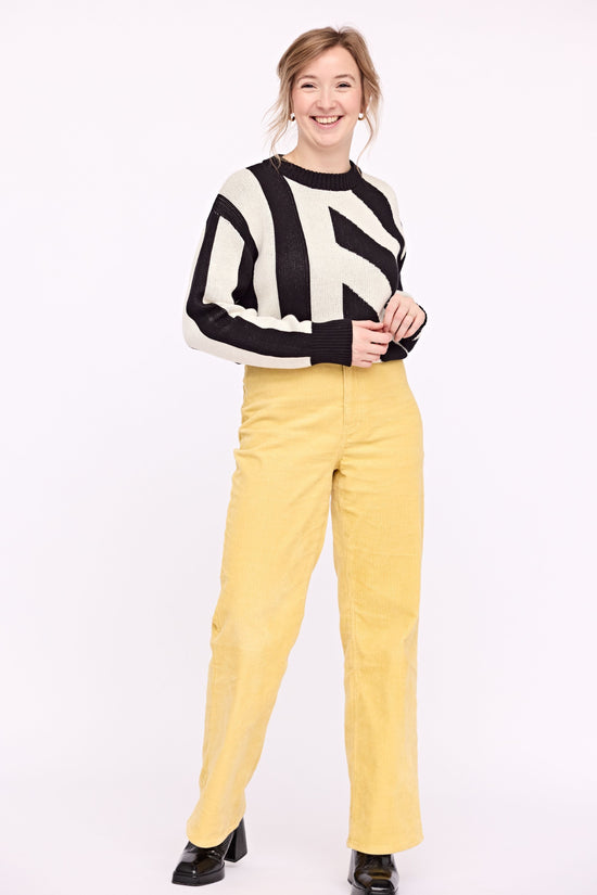 Cabba Pullover / Black & White Stripes