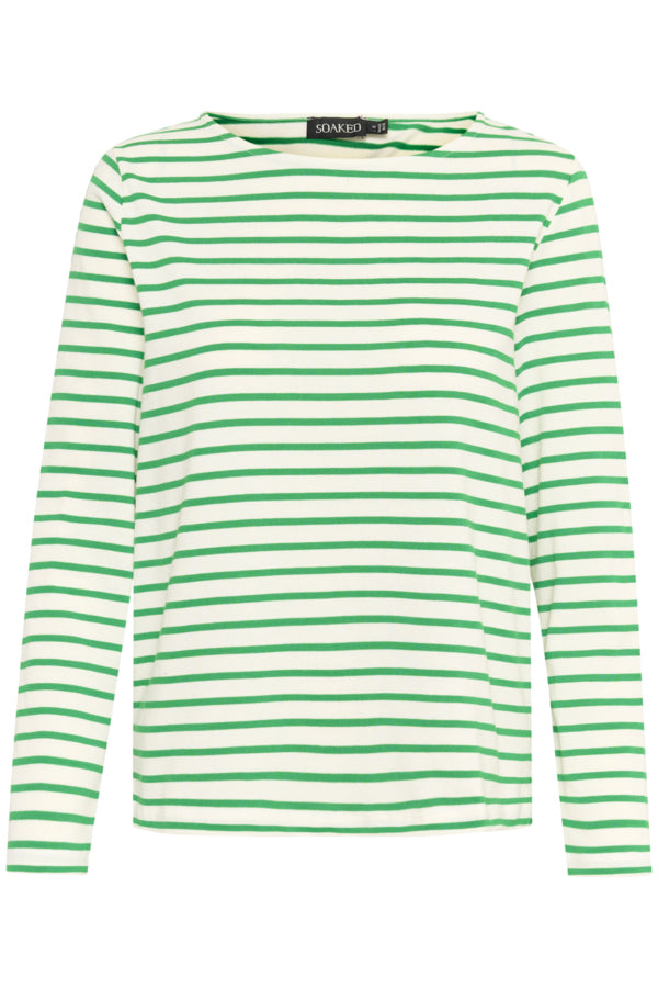 Neo Tee / Medium Green Stripes