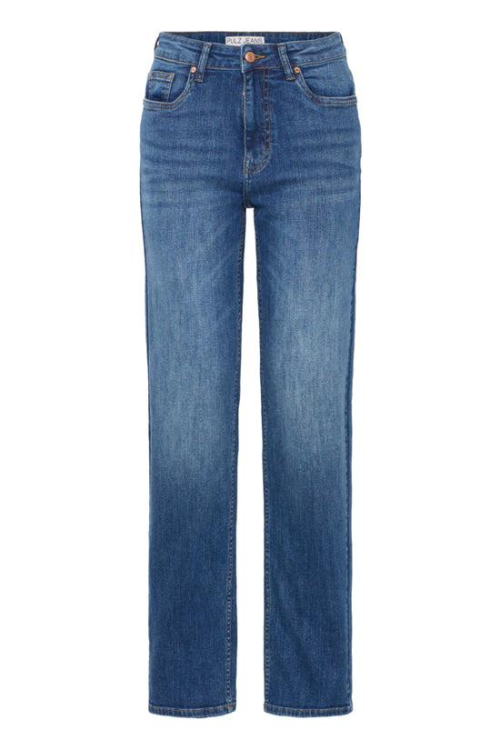 Joyy High Waist Straight Leg Jeans / Medium Blue