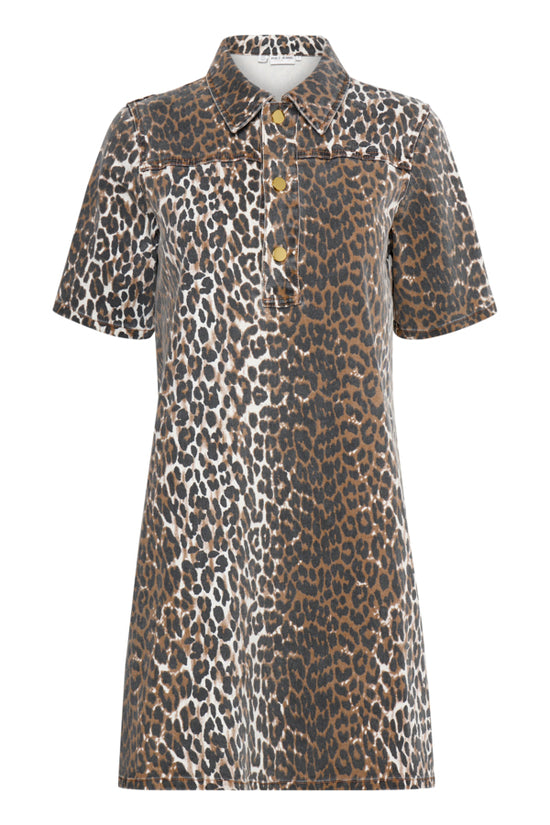 Jannah Dress / Tobacco Brown Leo Printed