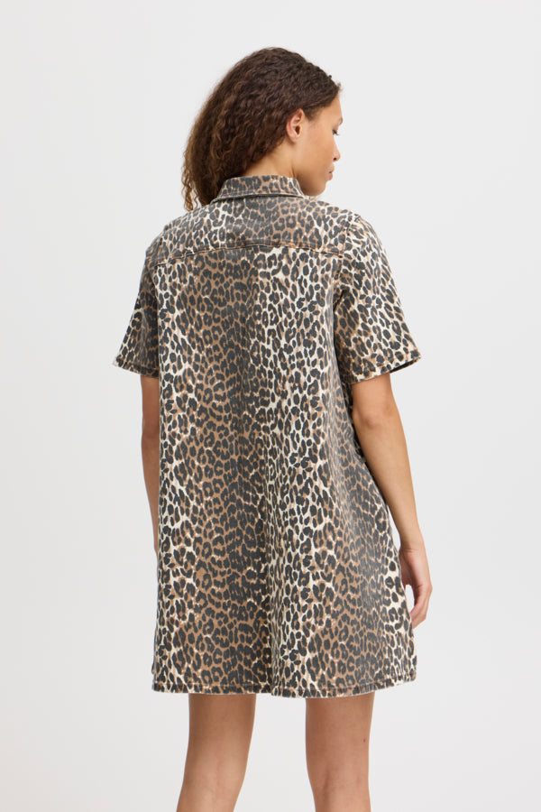 Jannah Dress / Tobacco Brown Leo Printed