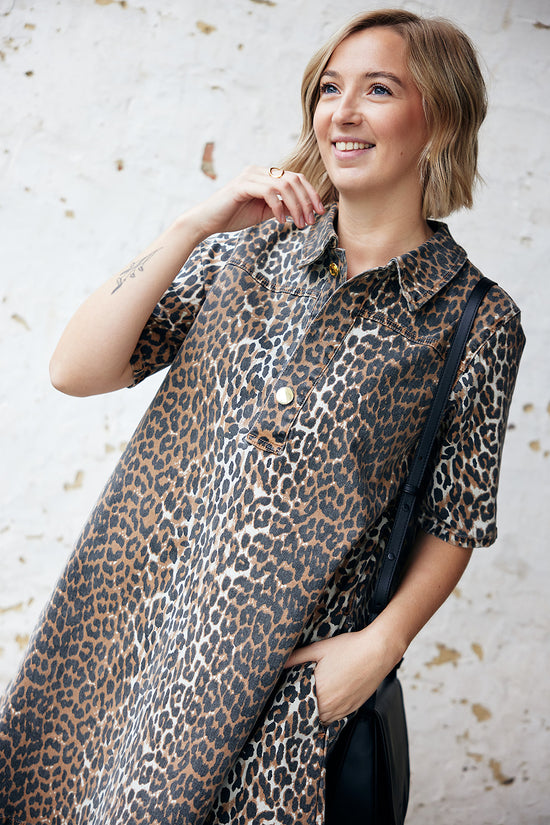 Jannah Dress / Tobacco Brown Leo Printed