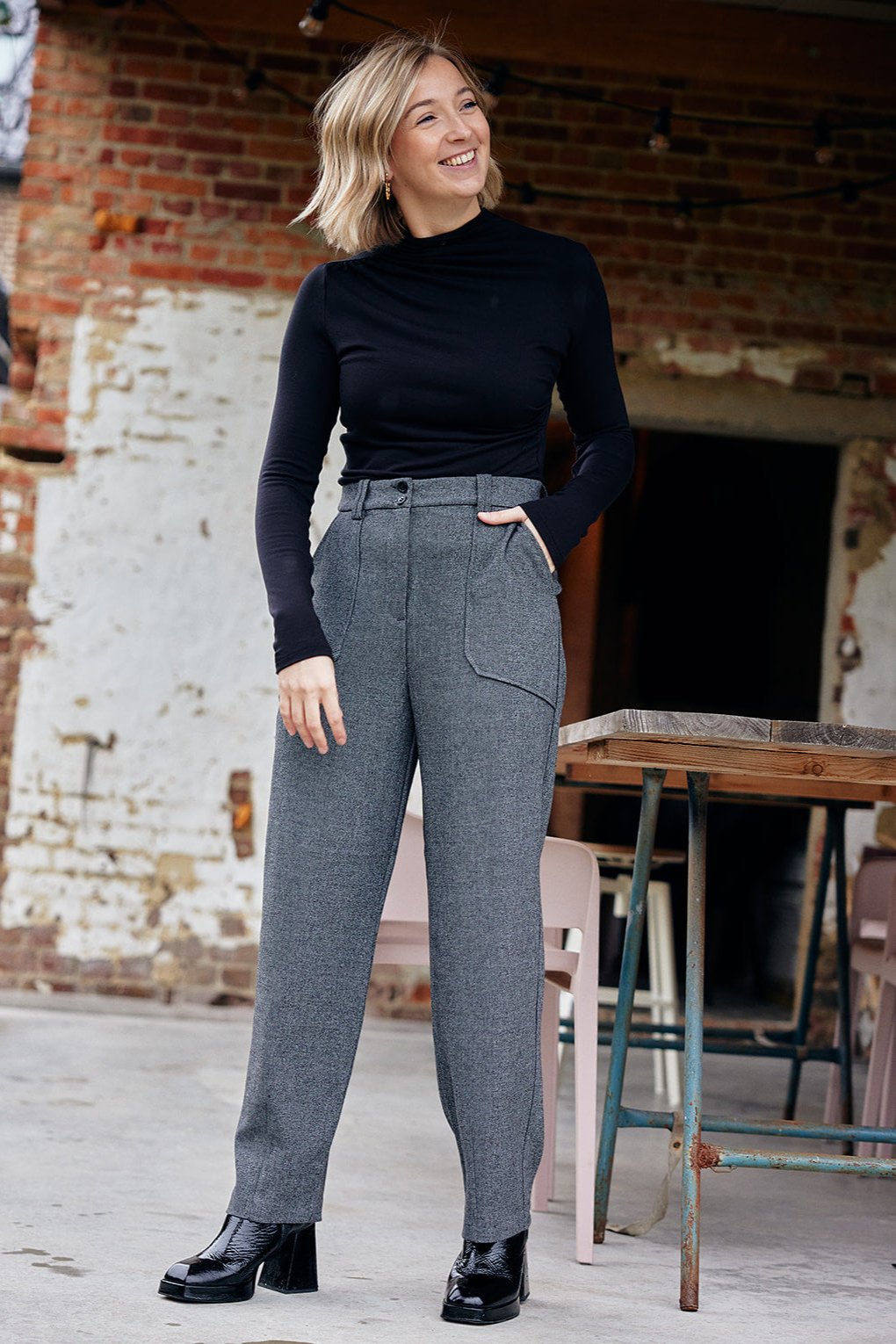 Etona Pants / Mid Grey Melange