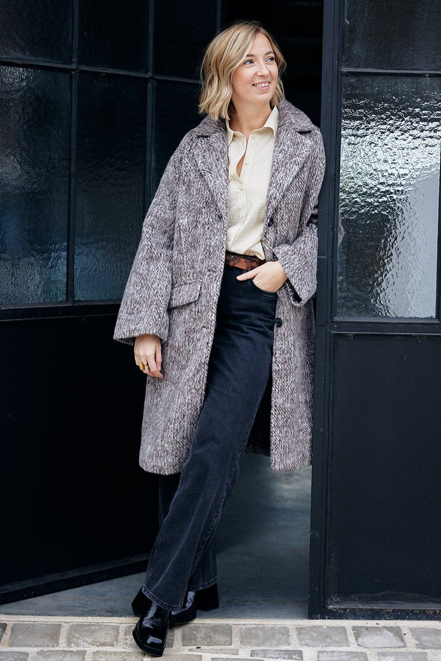 Canva Coat / Mid Grey Melange