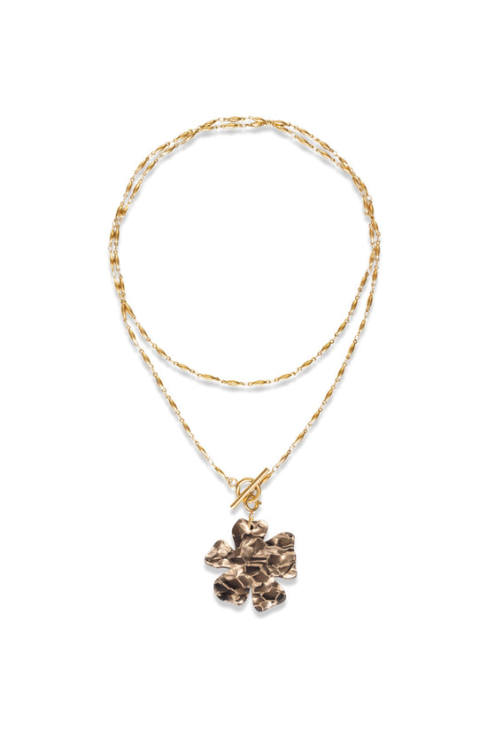 Brown Flower Necklace