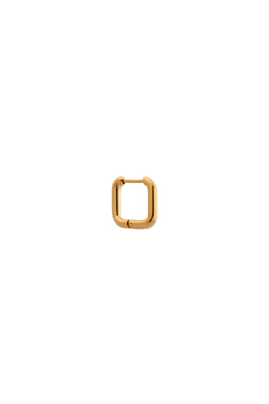 Single Square Hoop / Gold