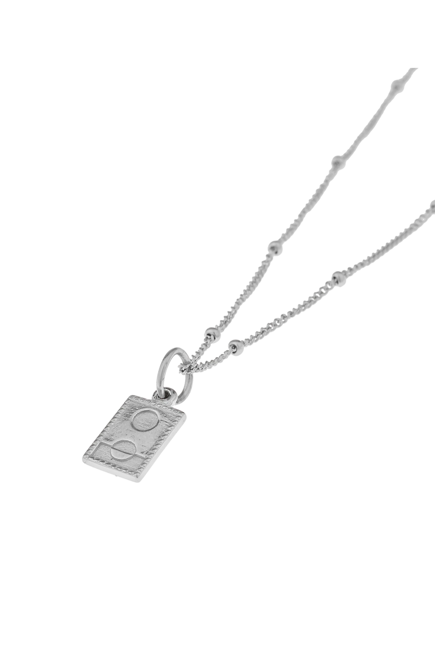 Double Round Necklace - Silver