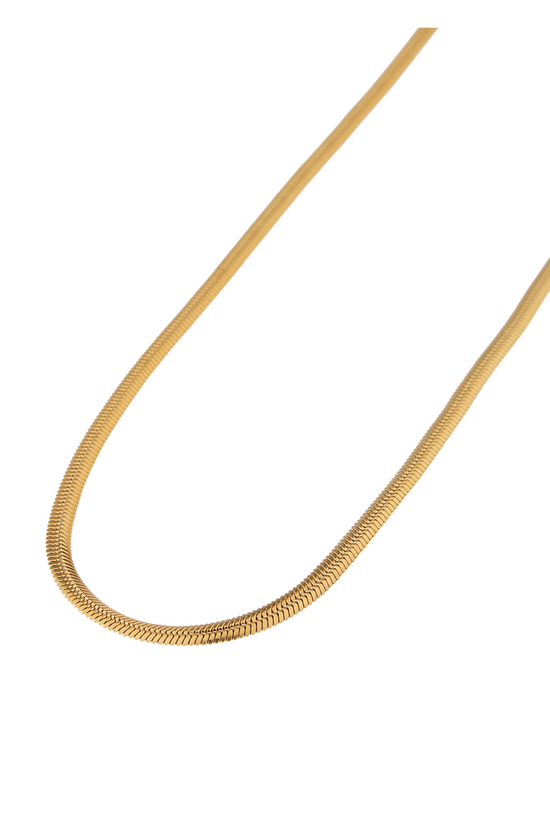 Smooth Snake Necklace - Gold