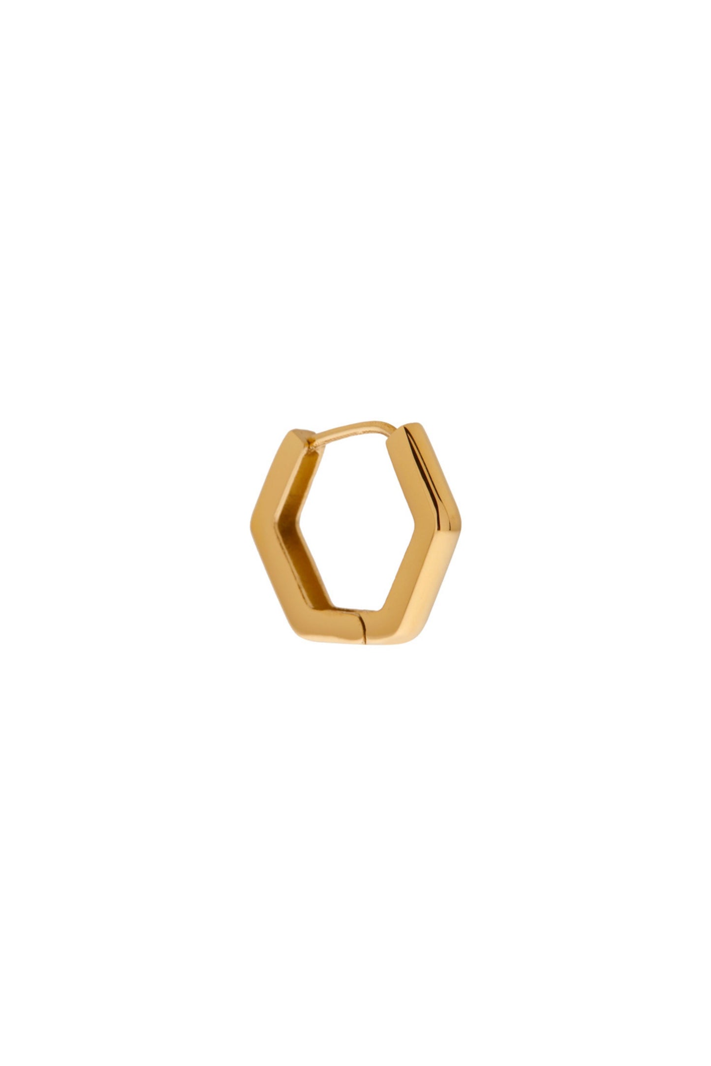 Single Baby Hexagon Hoop - Gold
