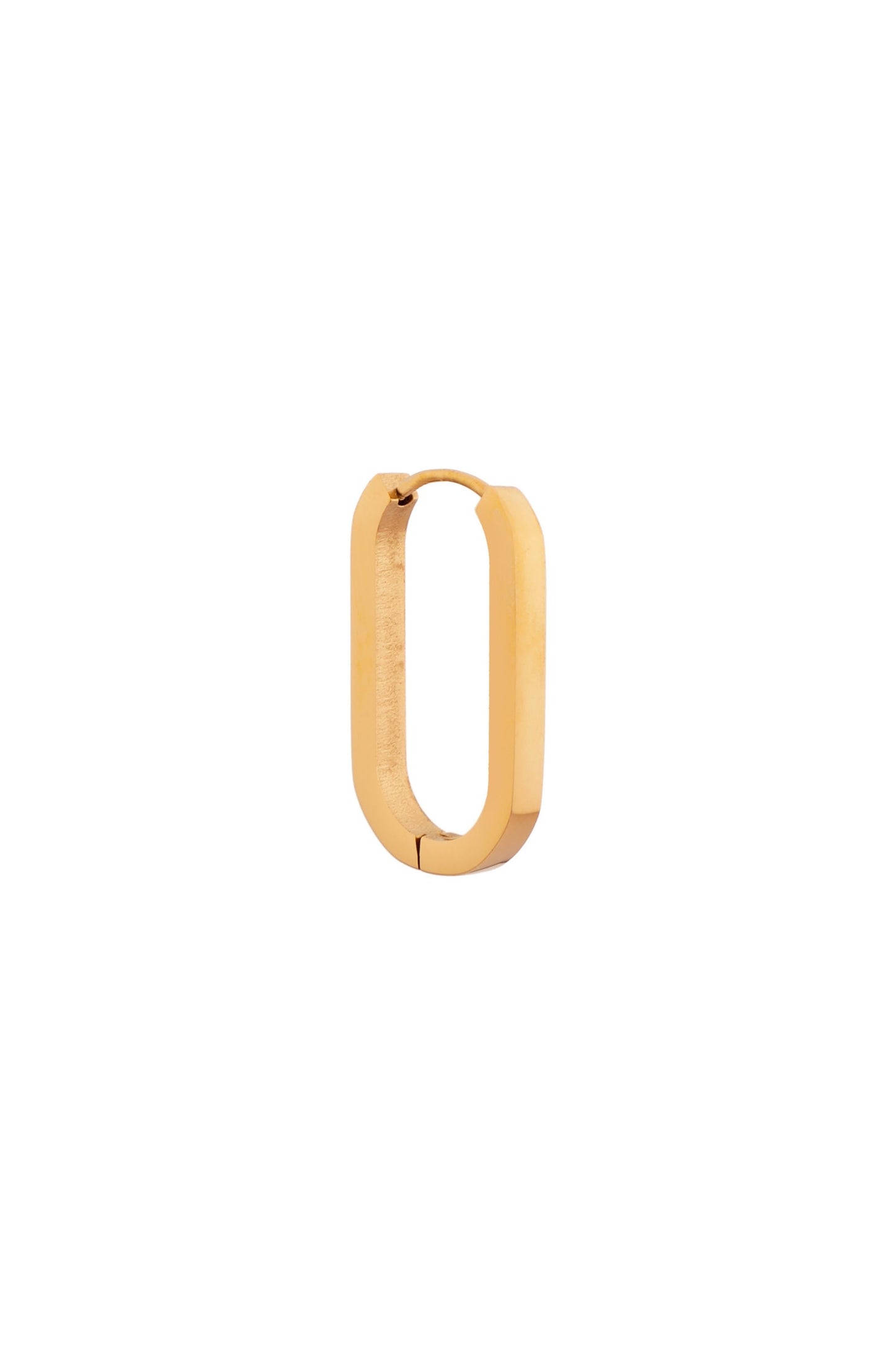 Single Oval Hoop - Gold